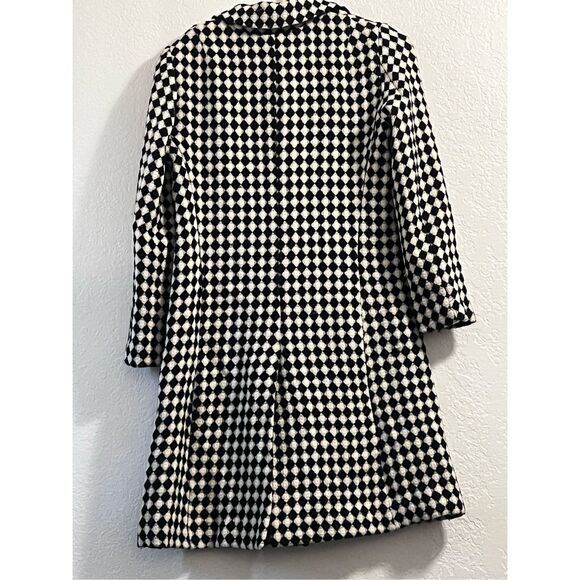 For Joseph wool 60's long checkered chess coat M - Picture 3 of 5